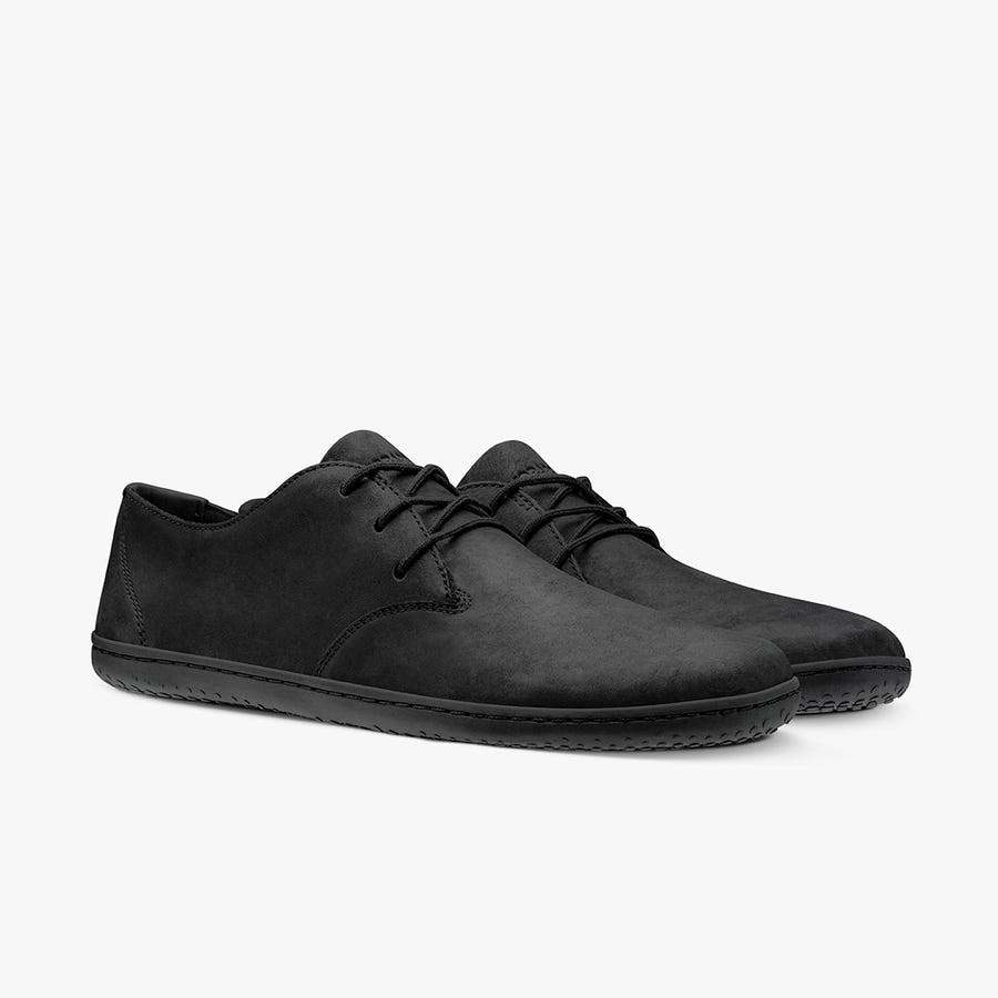 Black Men's Vivobarefoot Ra II Work Shoes | Philippines 0117DFMN